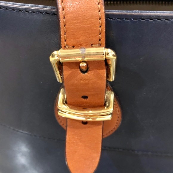 Navy Ralph Lauren Leather Tote - Picture 4 of 7